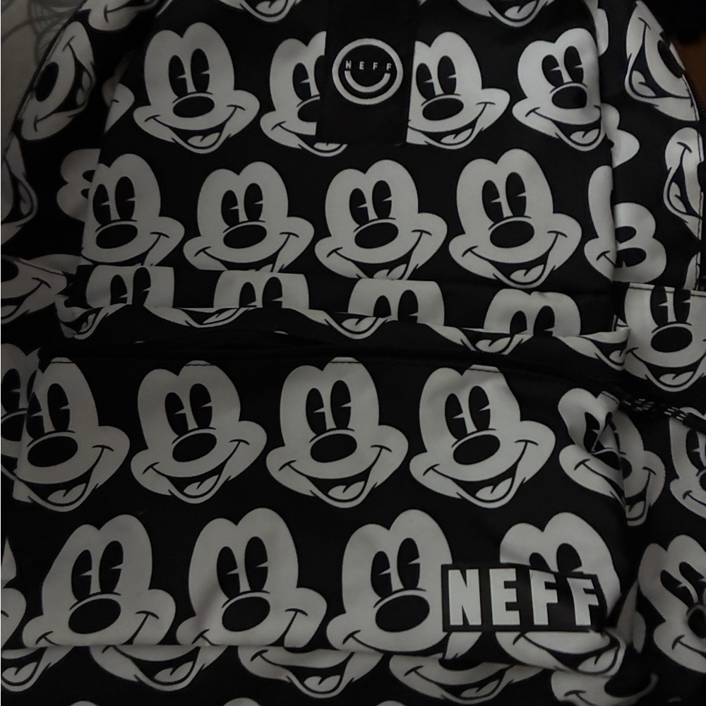 Neff Black and White Mickey Mouse Backpack
